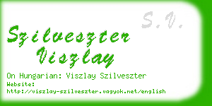 szilveszter viszlay business card